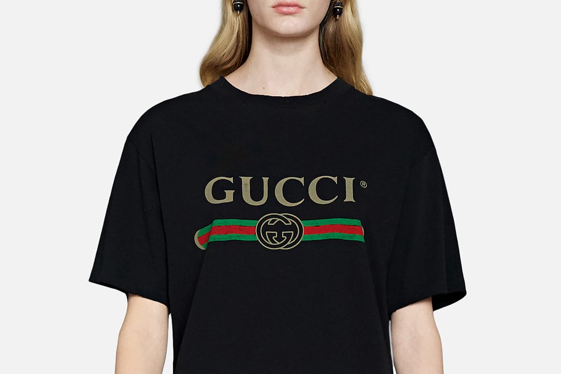 t shirt gucci logo vintage