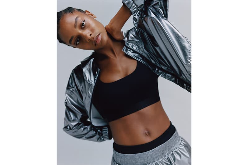 IVY PARK Spring/Summer 2018 Lookbook Jacket Silver Bra Black