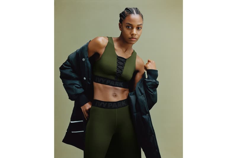 IVY PARK Spring/Summer 2018 Lookbook Logo Sports Bra Jacket Black