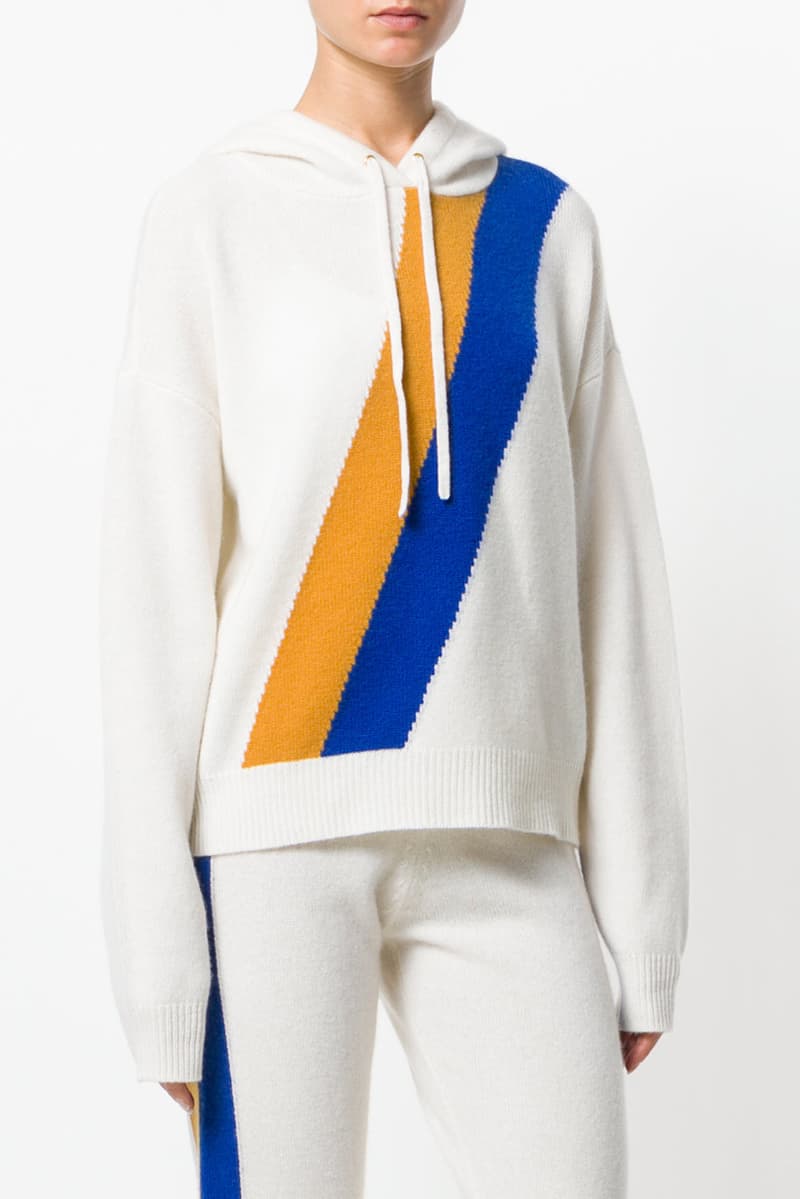 Juicy Couture Cashmere Tracksuit Farfetch Beige Tan Grey Red Blue White Yellow Striped Track Pants Hoodie