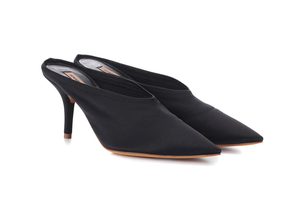 Kanye West YEEZY Season 6 Ankle Boots Satin Mules Kim Kardashian mytheresa.com Black Heel