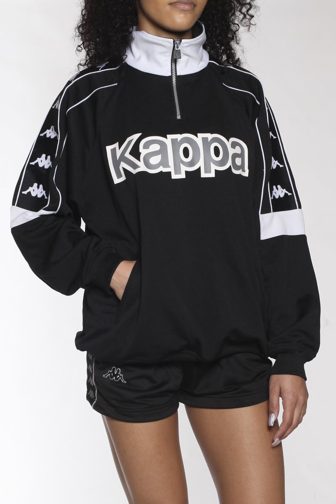 kappa vintage rework frankie collective track jacket black