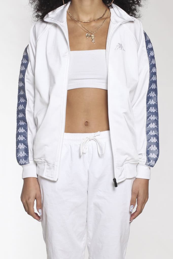 kappa vintage rework frankie collective windbreaker jacket white