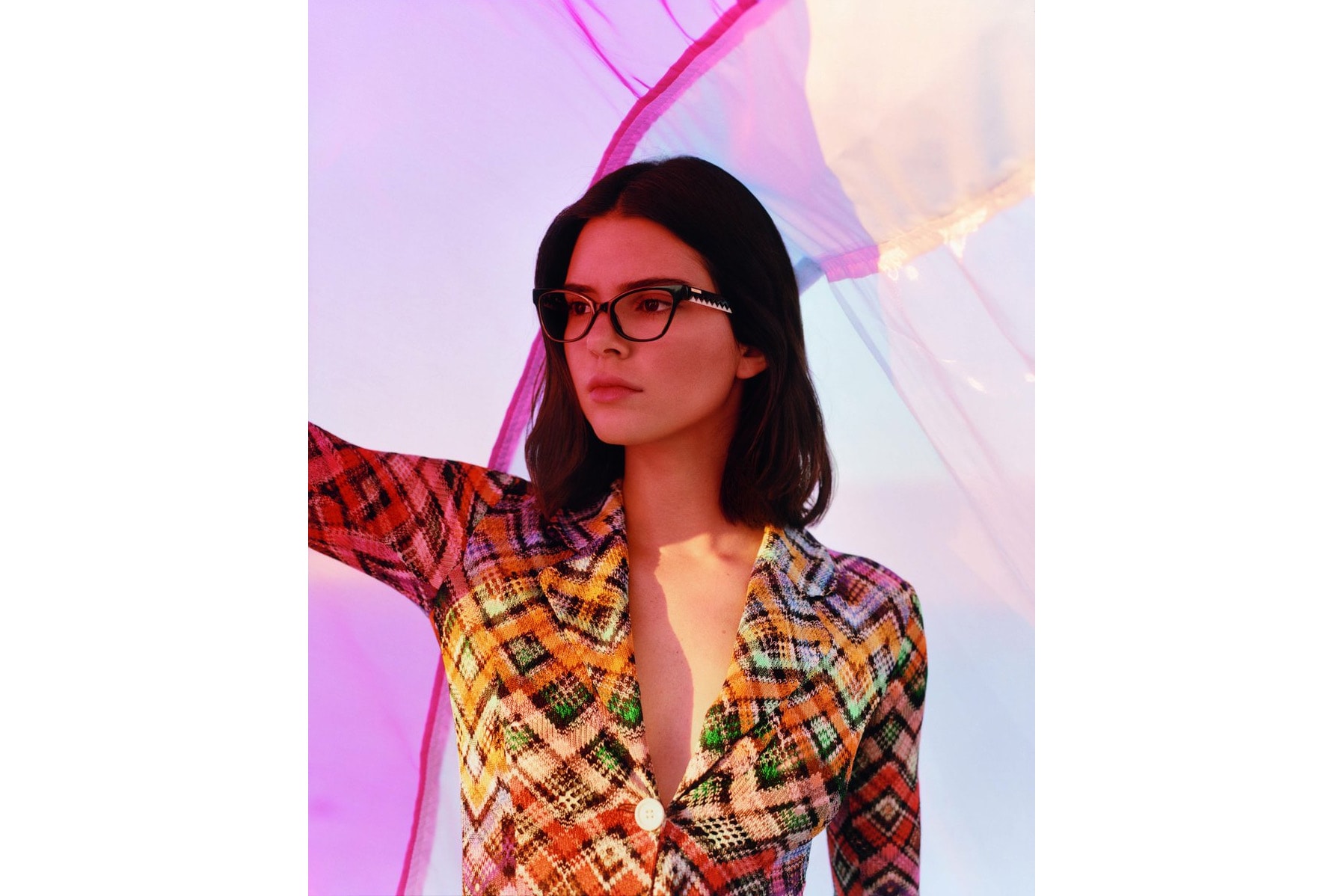 Kendall Jenner Missoni Colorful Spring Summer 2018 Photoshoot White Sands National Monument Campaign Ad