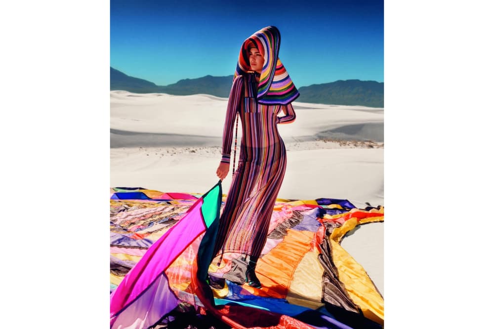 Kendall Jenner Missoni Colorful Spring Summer 2018 Photoshoot White Sands National Monument Campaign Ad