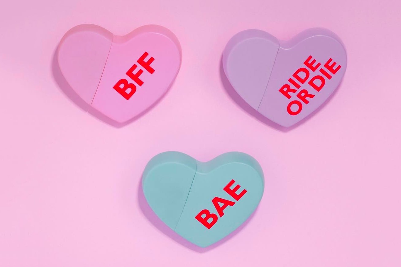 Kim Kardashian Kimoji Heart Fragrance Perfume Candy Pink Purple Blue BAE Ride or Die BFF Valentine's Day