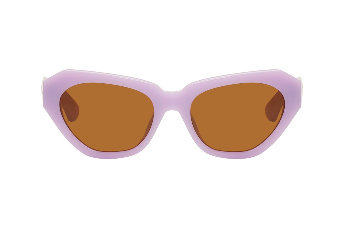 Dries Van Noten Linda Farrow edition 166 sunglasses shades collaboration 2018 peony pink purple lilac ultra violet black tallow ivory ssense