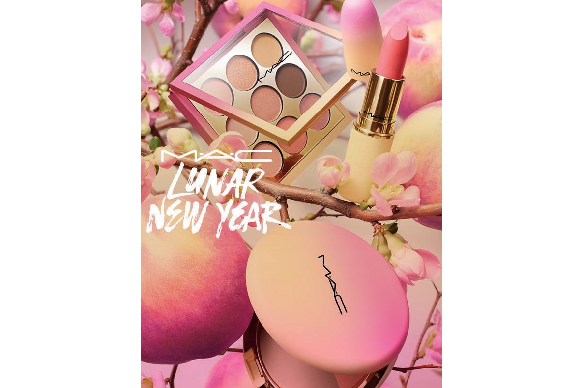 MAC Cosmetics Lunar New Year 2018 Makeup Collection Lipstick Palette Compact Blush Eyeshadow Dog Pink Ombre Peach Chinese