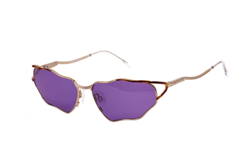 ManeMane Melted Frame Statement Sunglasses Metal Tinted Glass Red Purple Yellow Eyewear Shades