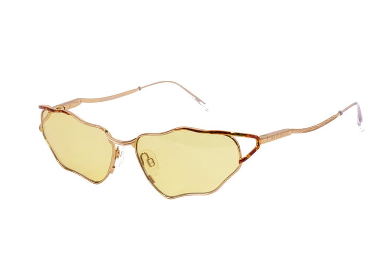 ManeMane Melted Frame Statement Sunglasses Metal Tinted Glass Red Purple Yellow Eyewear Shades
