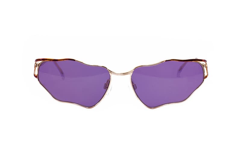 ManeMane Melted Frame Statement Sunglasses Metal Tinted Glass Red Purple Yellow Eyewear Shades