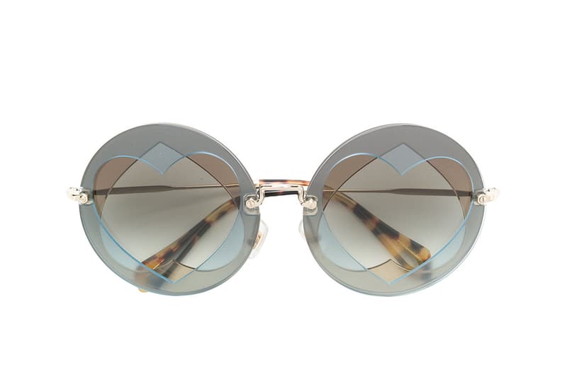 Miu Miu Statement Heart Sunglasses Lens Heart Shape Geometry Shades