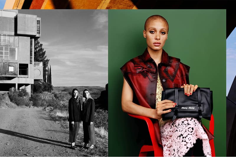 miu miu campaign spring summer 2017 alasdair mclellan adwoa aboah elle fanning Olivia Anakwe edie campbell Oumie Jammeh Faith Lynch Rianne Van Rompaey Cameron Russell