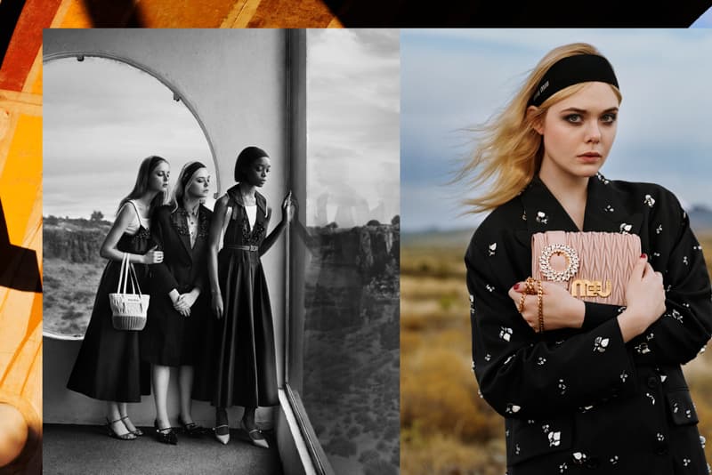 miu miu campaign spring summer 2017 alasdair mclellan adwoa aboah elle fanning Olivia Anakwe edie campbell Oumie Jammeh Faith Lynch Rianne Van Rompaey Cameron Russell