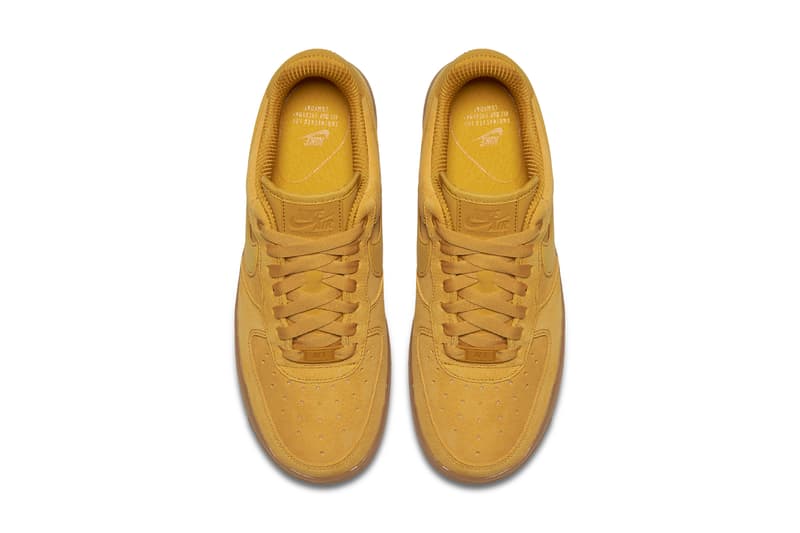 Nike Air Force 1 Sneaker Silhouette "Mineral Yellow" Colorway Color Bright Shoe Suede Gum Sole