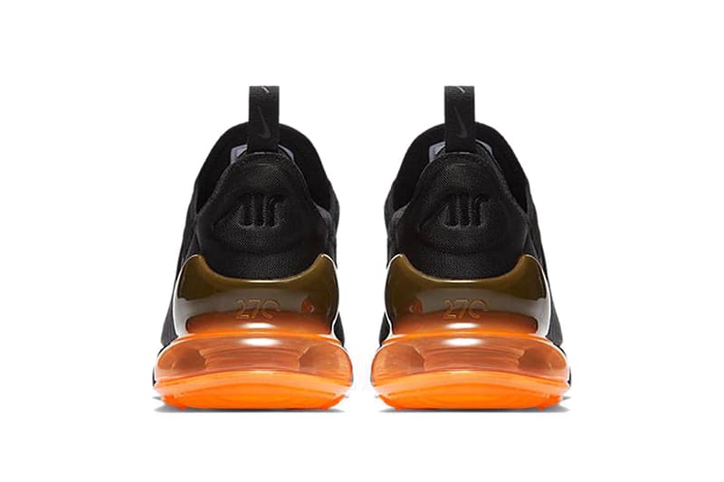 Nike Air Max 270 Silhouette Heel Boost Air Heel Sole Black Red Orange White Lime Green