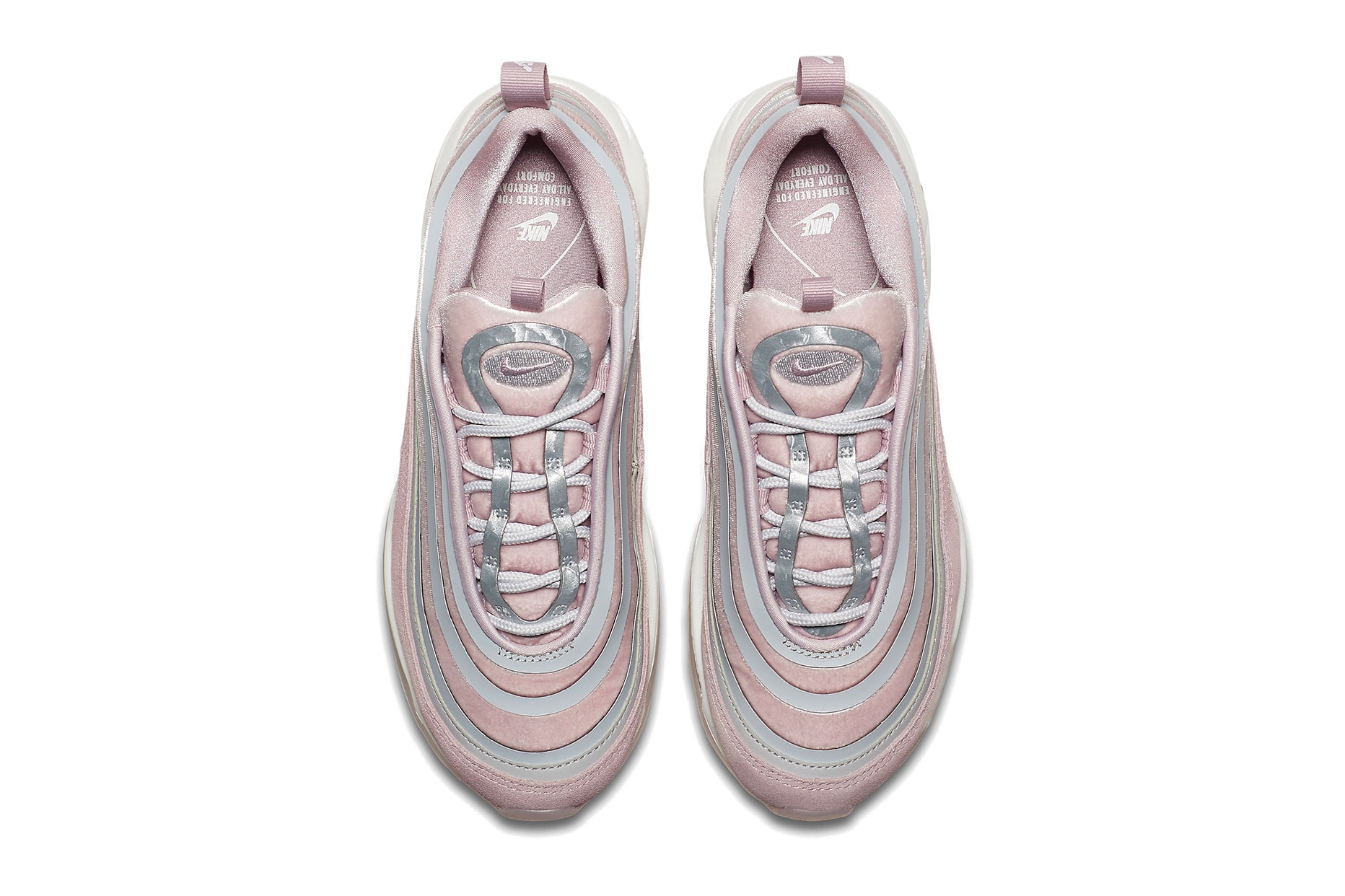 Nike Air Max 97 Ultra LX Particle Pink Vast Grey Summit White Sneaker Suede Leather Textile Mesh Upper Retro Shoe