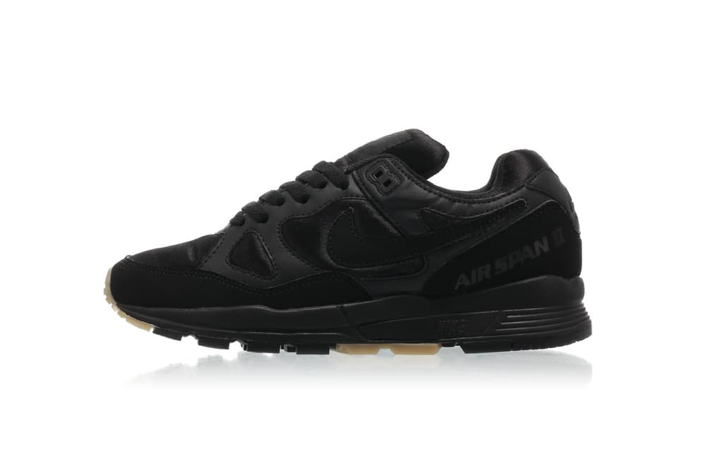 nike air span ii barely rose dark stucco triple black