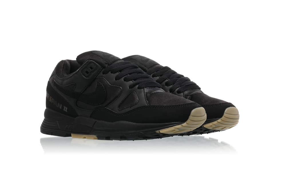 nike air span ii barely rose dark stucco triple black