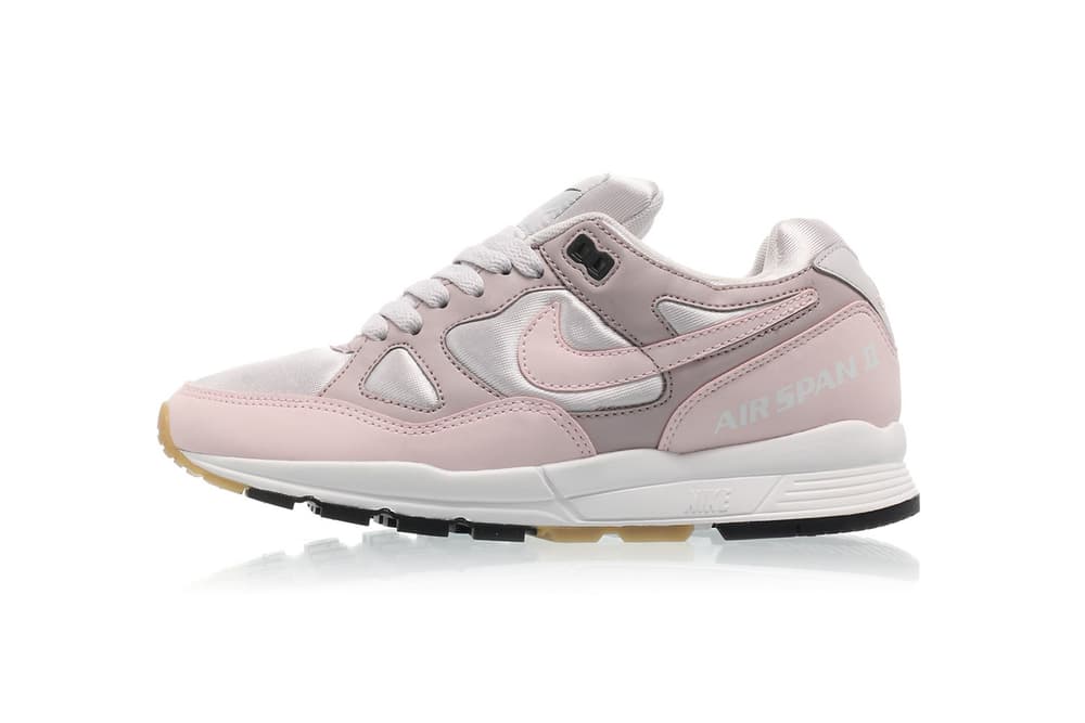 nike air span ii barely rose dark stucco triple black