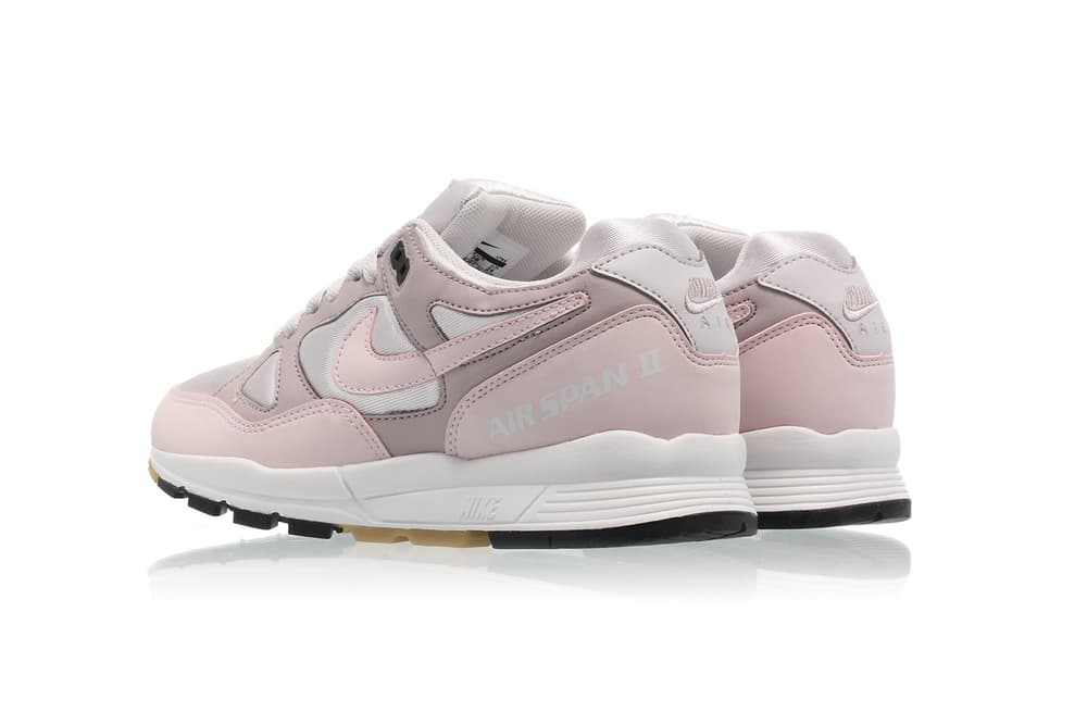 nike air span ii barely rose dark stucco triple black