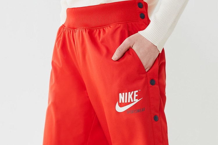 Go Bold in Retro Red With Nike's Sporty, Tear-Away Track Pants