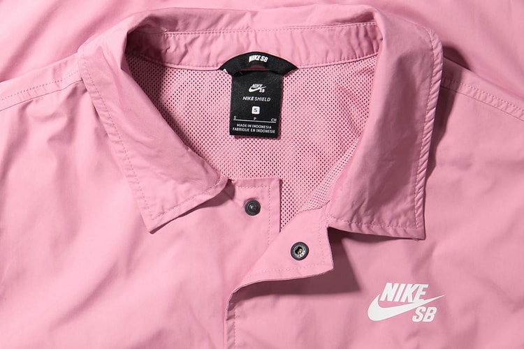 Cover up in Nike SB's Millennial Pink Shield Jacket