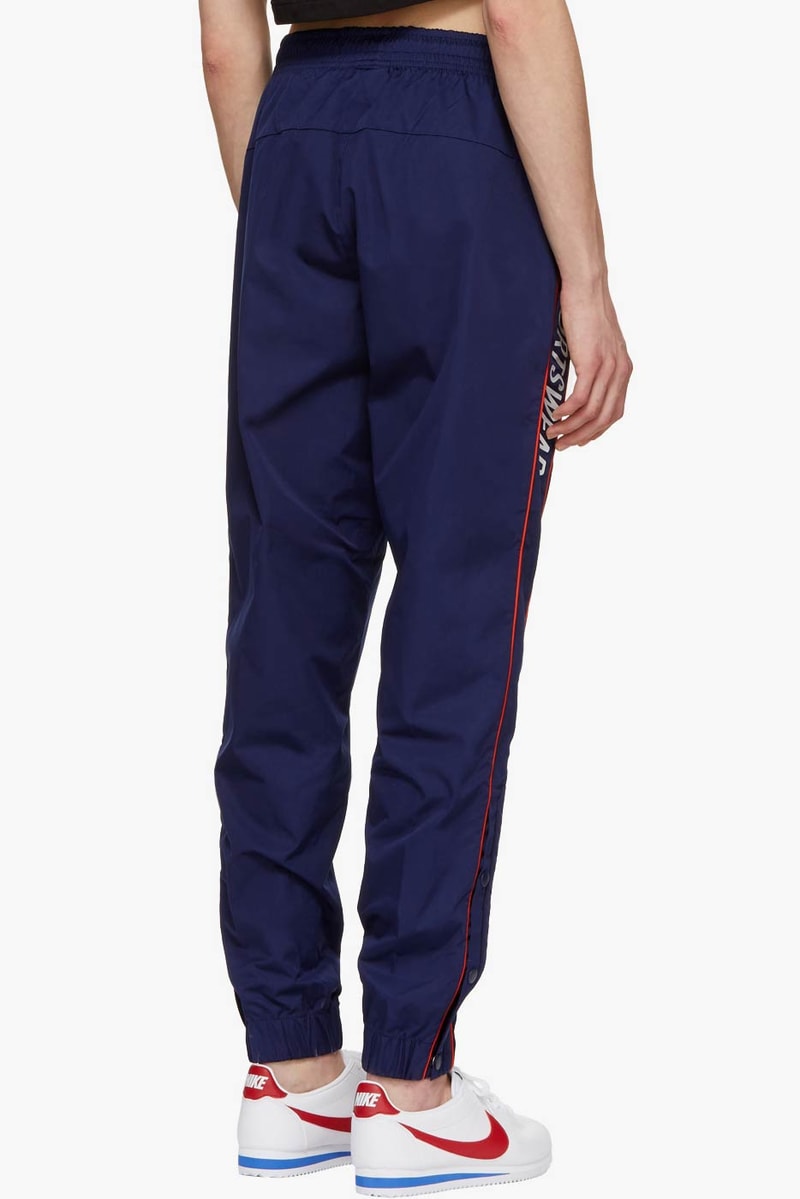 Nike Snap Button Track Pants Navy