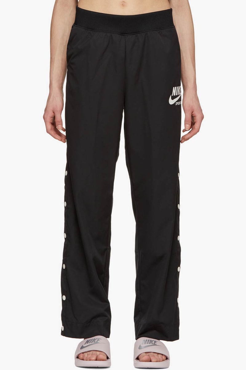Nike Snap Button Track Pants Black