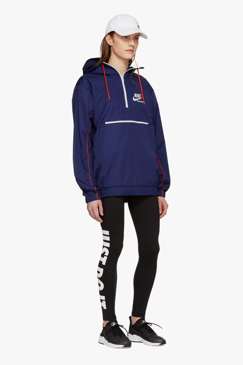 nike track jackets navy black white