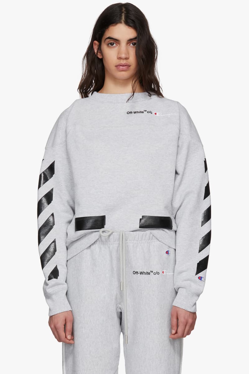 Off-White Virgil Abloh Shop New Season Champion Collaboration Sweatshirts Sweatpants Print SSENSE