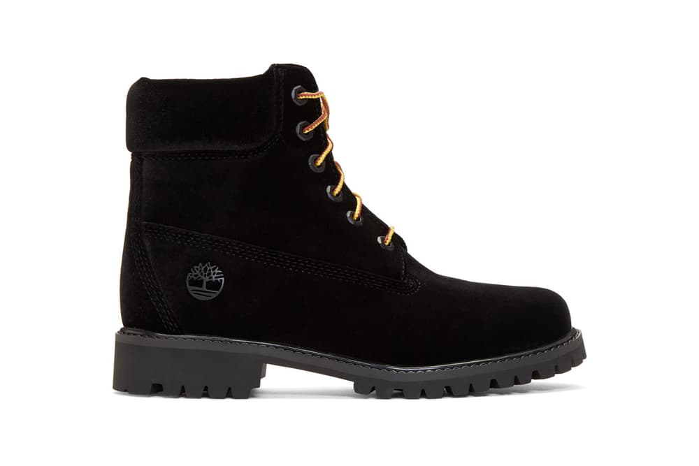 Off-White x Timberland Velvet Boots Tan Black