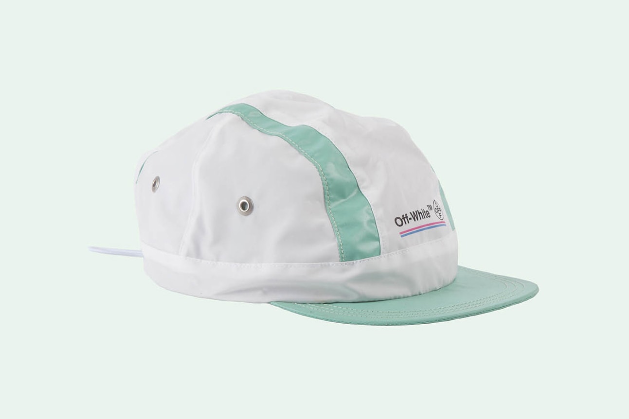 Off-White Cycling Caps White Blue Light Green