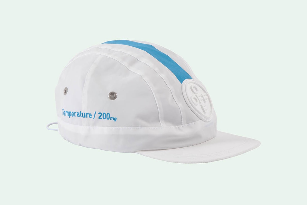Off-White Cycling Caps White Blue Light Green