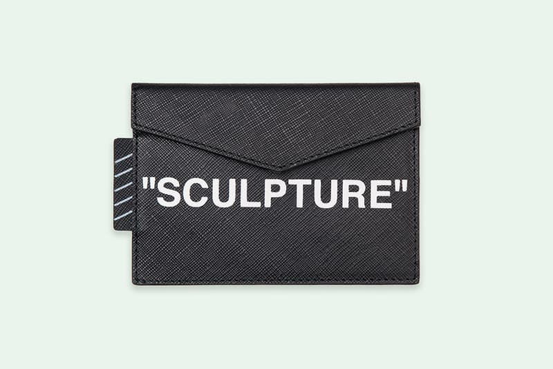 Off-White Virgil Abloh Sculpture Wallet Black White Diag Leather