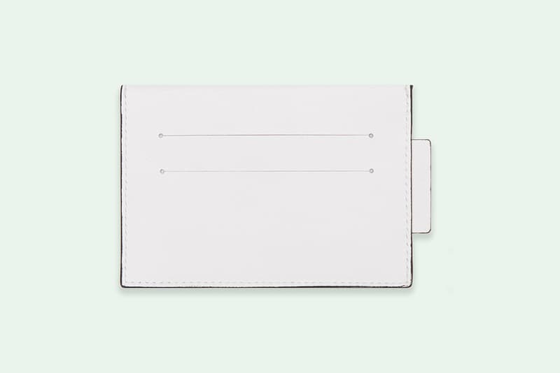 Off-White Virgil Abloh Sculpture Wallet Black White Diag Leather
