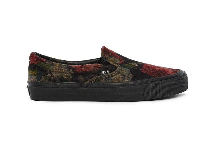 Opening Ceremony x Vans Cover the OG Slip-On LX in a "Floral Noir" Fuzz
