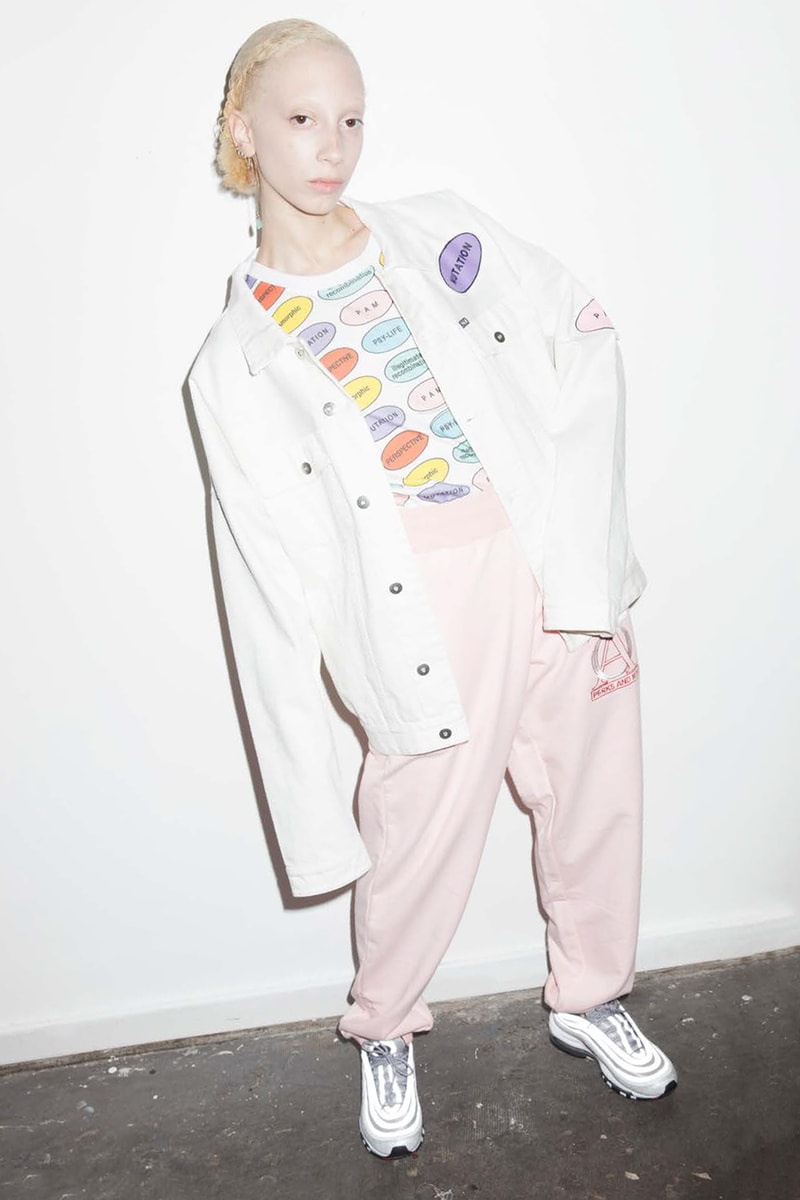 P.A.M. Women's Spring/Summer 2018 Lookbook Millennial Pink Pants White Denim Jacket
