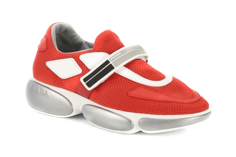 Prada Cloudbust Mesh Trainer Bianco Argento Rosso Black White Cromo Rosa