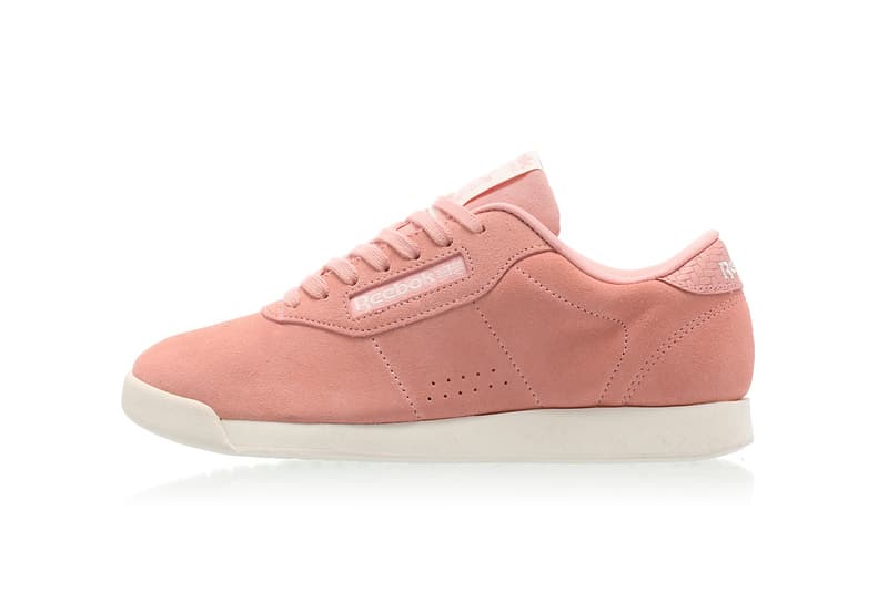 reebok princes sweet pink suede woven