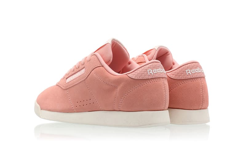 reebok princes sweet pink suede woven