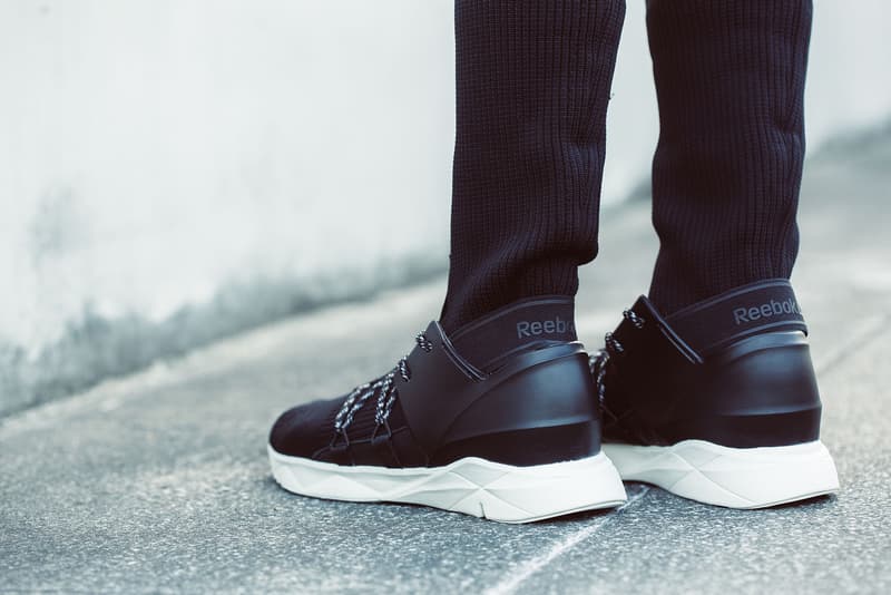 Reebok Sock Runner Caged Black White Back View