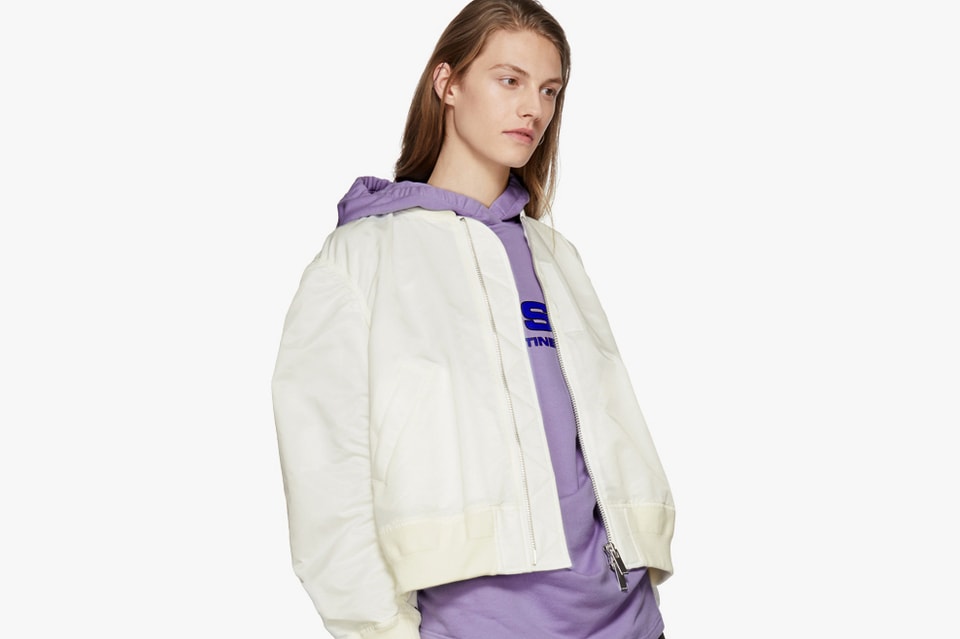 Sacai Drops A Chic White Ma 1 Bomber Jacket Hypebae