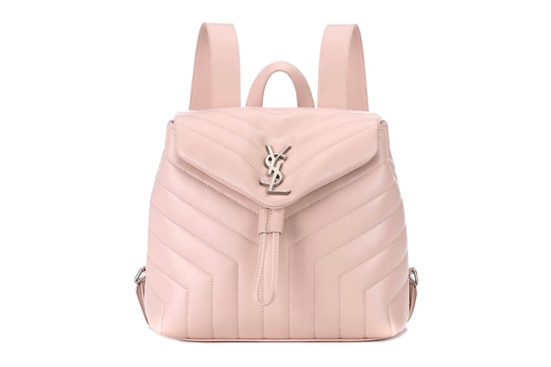 small pink leather backpack