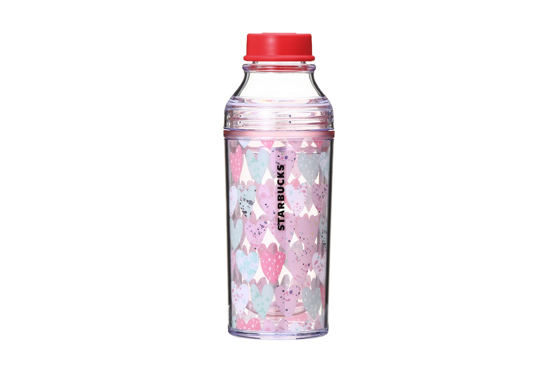 Starbucks Japan Valentine's Day 2018 Pink Tumbler Bottle Hearts