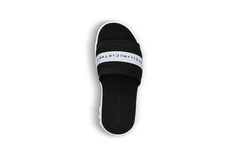 Stella McCartney Logo Detail Slide Black White