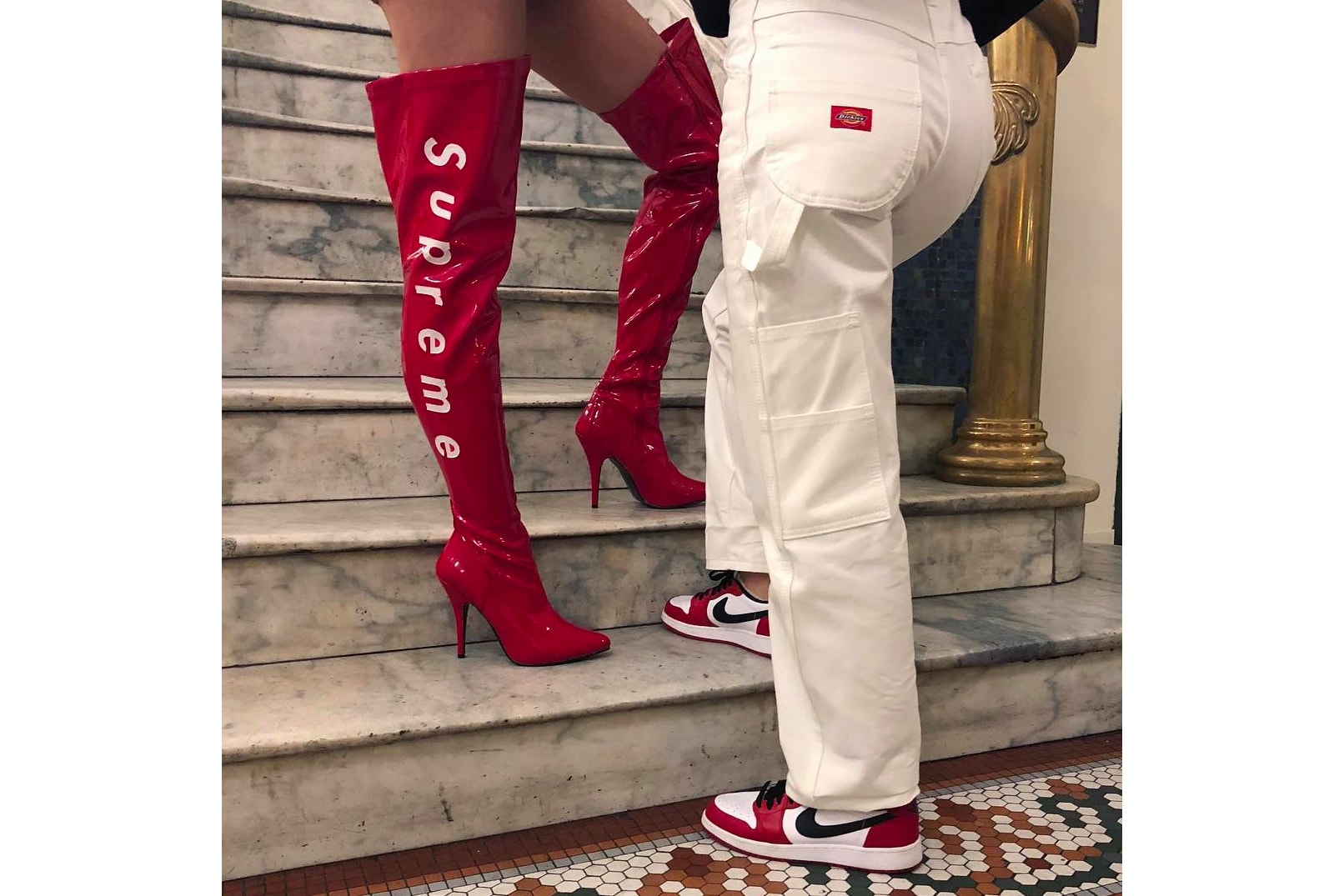 Supreme Reworked Frankie Collective Boots Red Logo