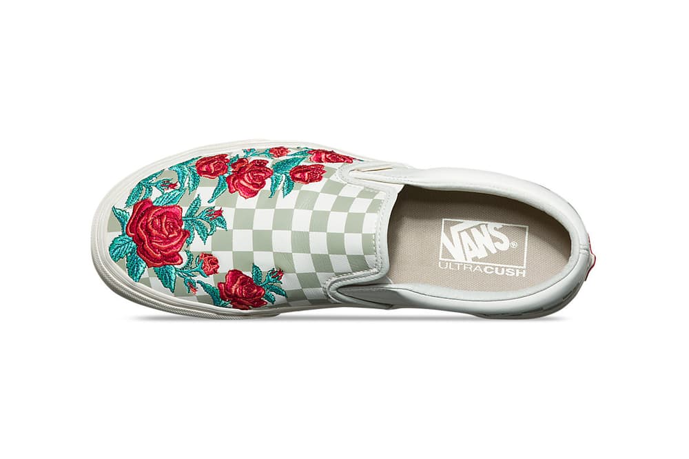 Vans Slip-On Rose Embroidery Marshmallow Turtledove