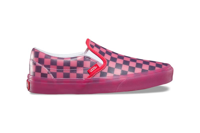 Vans Slip-On Translucent Rubber Hibiscus Porcini Reflecting Pond Checkerboard