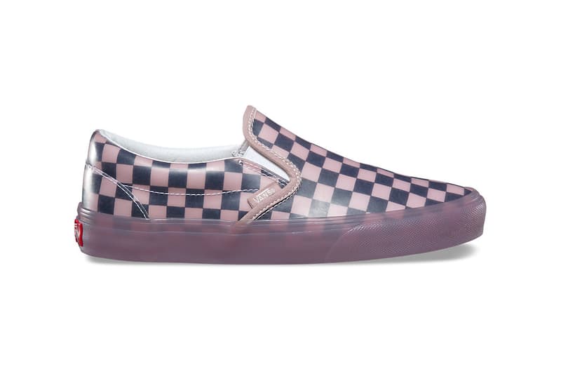 Vans Slip-On Translucent Rubber Hibiscus Porcini Reflecting Pond Checkerboard